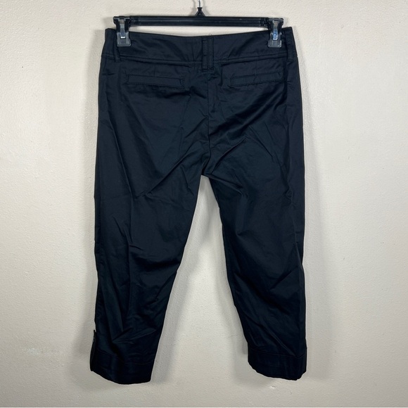 NEW SIZE 8 DALIA COLLECTION BLACK CUFFED CROPPED PANTS STRETCH CASUAL - Picture 2 of 9